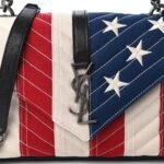 Saint Laurent Monogram Medium College Bag in American Flag Chevron Canvas - Image 9