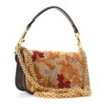 Valentino Garavani Small Locò Shoulder Bag in Floral Embroidered Raffia (Jewel VLogo) - Image 2