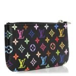 Louis Vuitton x Takashi Murakami Monogram Multicolore Pochette Cles Key Pouch (Noir) - Image 2