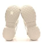 Chanel Quilted Lambskin Crystal CC Platform Dad Sandals (White) - Image 6