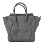 Celine Luggage Tote Bag Grey Drummed Calfskin