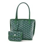 Goyard Goyardine St. Louis PM Green Tote Bag