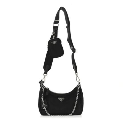 Prada Re-Edition 2005 Tessuto Nylon Shoulder Bag Black