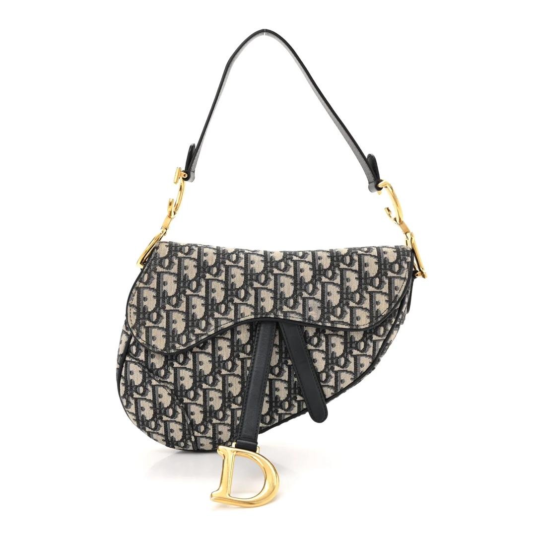 IMG-20260828-WA0224 Christian Dior Oblique Saddle Bag Black Canvas - Image 1