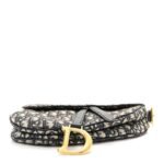 Christian Dior Oblique Saddle Bag Black Canvas - Image 3