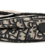 Christian Dior Oblique Saddle Bag Black Canvas - Image 9