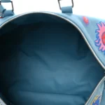 Louis Vuitton x Yayoi Kusama Monogram Empreinte Faces Keepall Bandouliere 50 Light Blue - Image 4