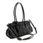 Prada Vitello Shine Bauletto Shoulder Bag Black - Image 2