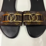 Louis Vuitton Lock It Flat Mule Sandals in Monogram Canvas - Image 3