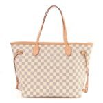 Louis Vuitton Neverfull MM in Damier Azur Canvas (Rose Ballerine Interior) - Image 2