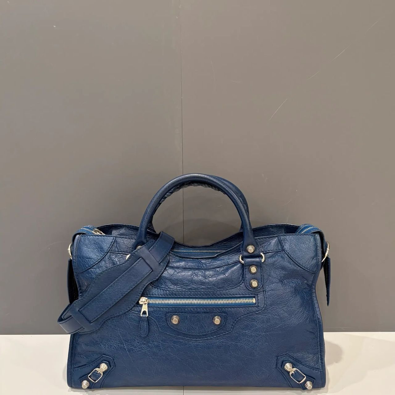 WhatsApp Image 2026-08-28 at 15.06.34 Balenciaga Agneau Classic City Bag in Bleu Deep - Image 1