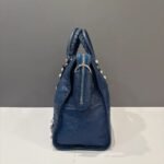 Balenciaga Agneau Classic City Bag in Bleu Deep - Image 6