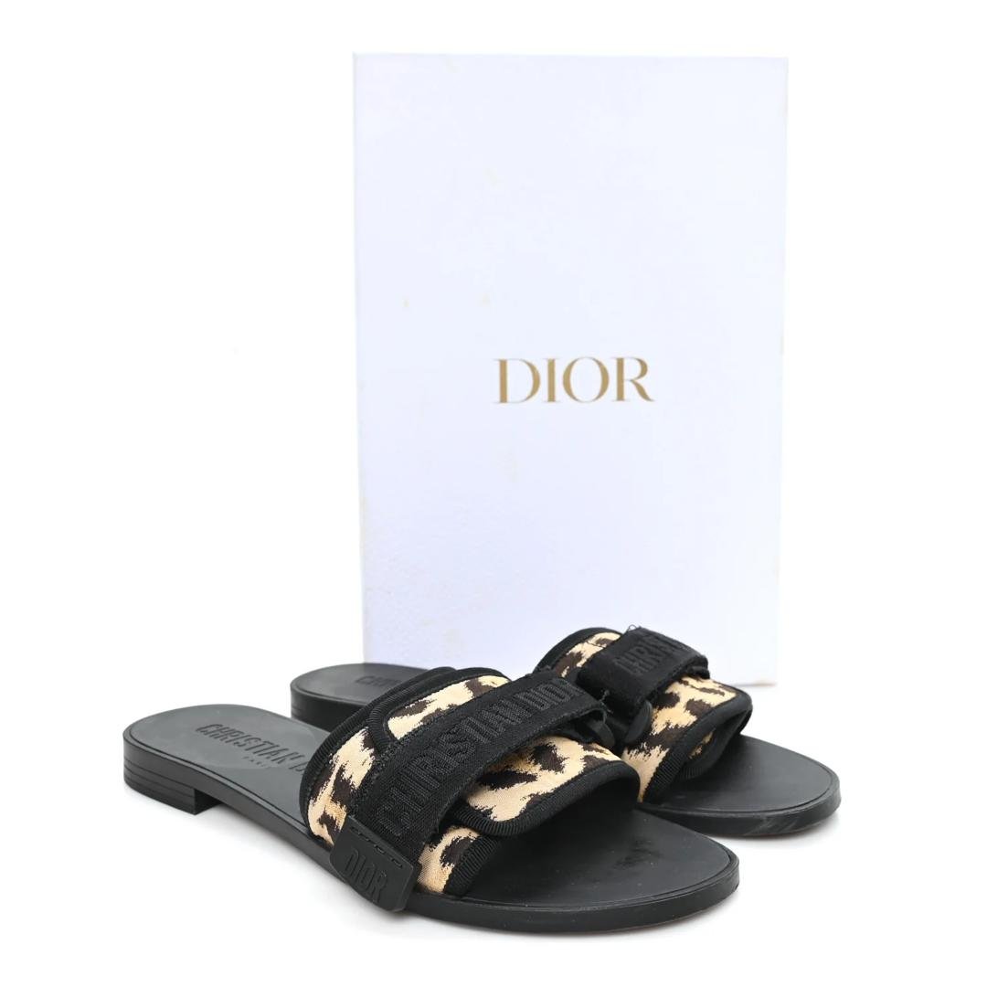 WhatsApp Image 2026-08-28 at 15.20.35 (1) Christian Dior Dio(r)evolution Leopard Slide Sandals - Image 1