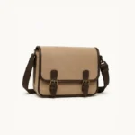 Gucci Tender GG Supreme Monogram Textured Dollar Calfskin Ophidia Messenger Bag Beige Ebony Dark Brown illustrative product image
