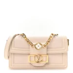 Grained Calfskin Dauphine East West Beige