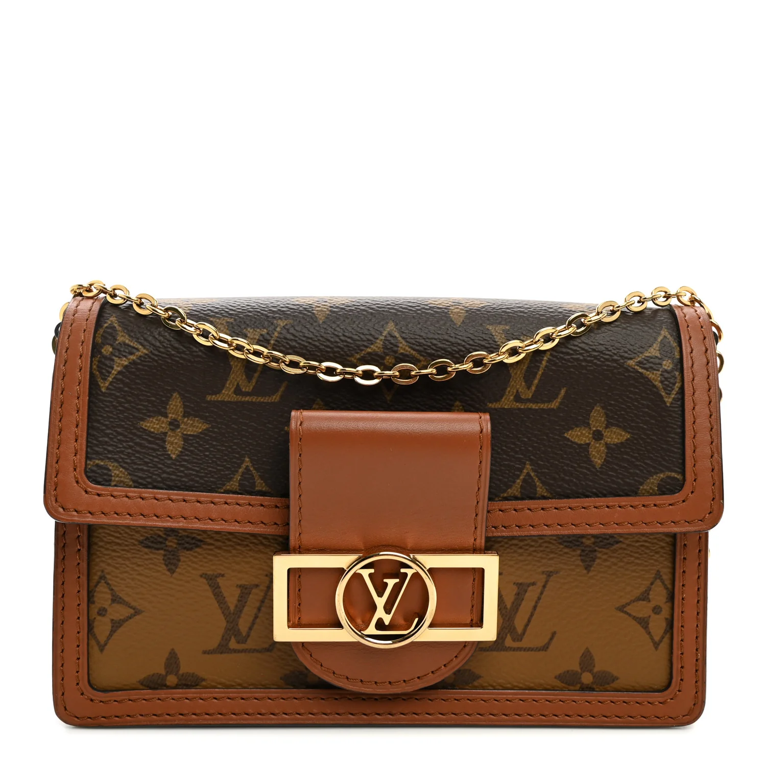 IMG_7329 Reverse Monogram Dauphine Chain Wallet - Image 1