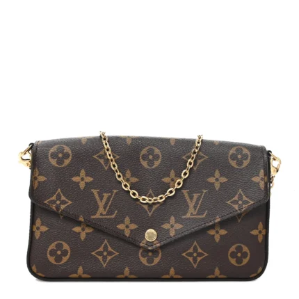 Monogram My LV World Tour Pochette Felicie Chain Wallet Black