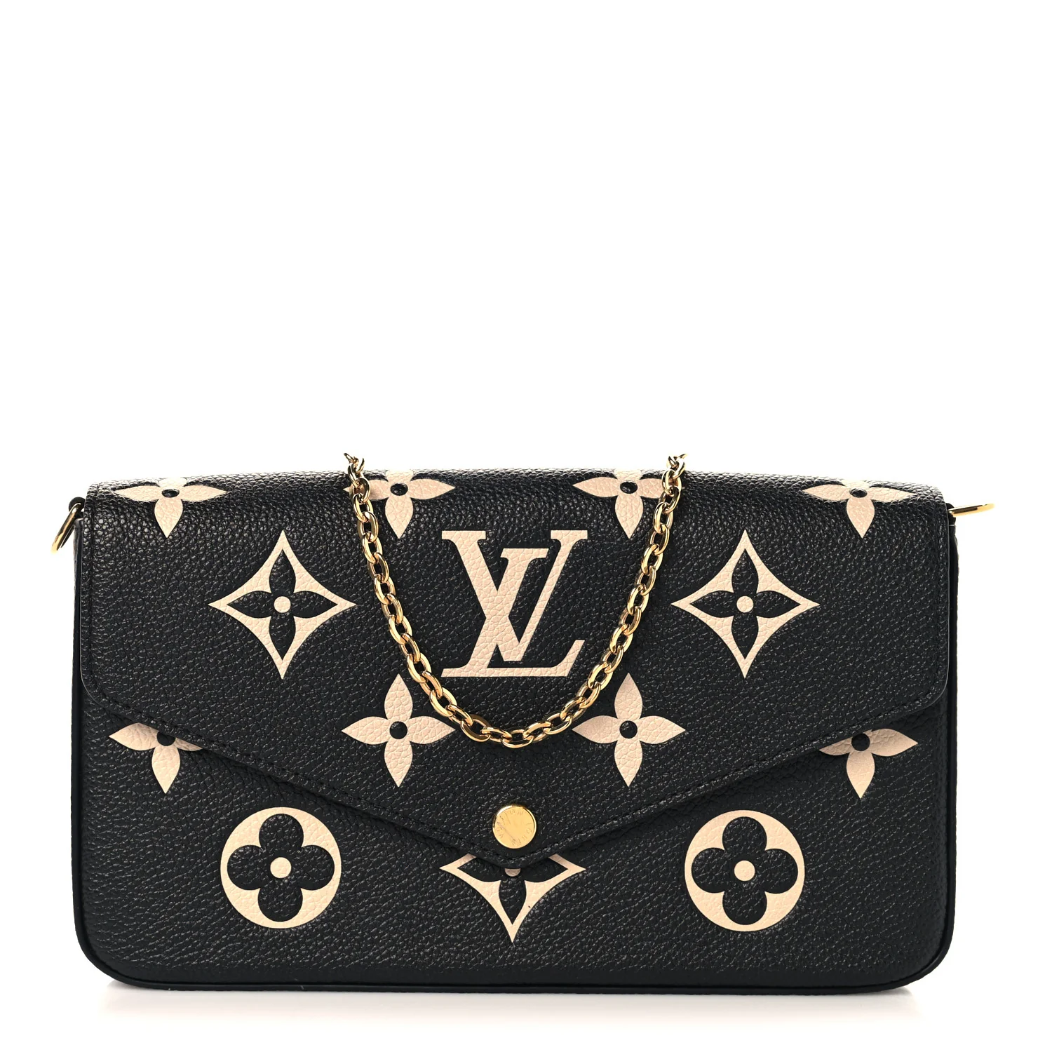 IMG_7920 Empreinte Monogram Giant Felicie Pochette Black Beige - Image 1
