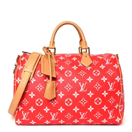 Calfskin Monogram Speedy P9 Bandouliere 40 Red