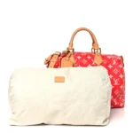 Calfskin Monogram Speedy P9 Bandouliere 40 Red - Image 2