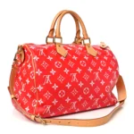 Calfskin Monogram Speedy P9 Bandouliere 40 Red - Image 3