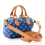 Calfskin Monogram Speedy P9 Bandouliere 20 Blue - Image 3