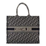 Christian Dior Oblique Large Book Tote Blue Multicolor